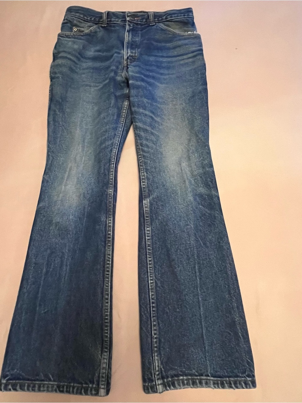 🇨🇦 Vintage Men's Blue Bootcut Western Jeans 32.5x30
